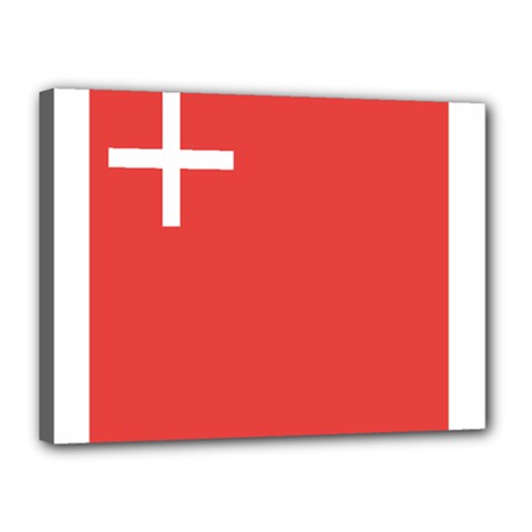 Flag Of Canton Of Schwyz Canvas 16  X 12 