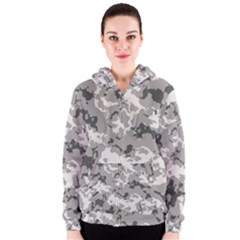 Winter Camouflage Women s Zipper Hoodie