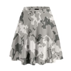 Winter Camouflage High Waist Skirt