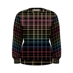 Neon Plaid Design Women s Sweatshirt by Valentinaart