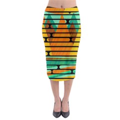 Decorative Autumn Landscape Midi Pencil Skirt by Valentinaart