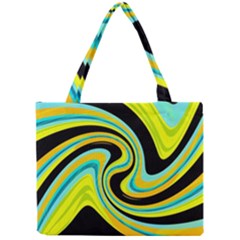 Blue And Yellow Mini Tote Bag by Valentinaart