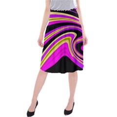 Pink And Yellow Midi Beach Skirt