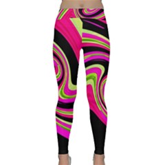 Magenta And Yellow Yoga Leggings 