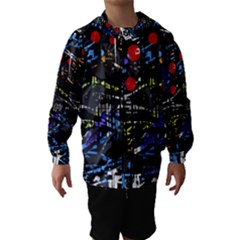 Blue Confusion Hooded Wind Breaker (kids) by Valentinaart