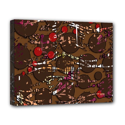 Brown Confusion Deluxe Canvas 20  X 16   by Valentinaart