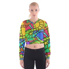 Abstrak Women s Cropped Sweatshirt