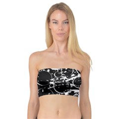 Black And White Confusion Bandeau Top by Valentinaart