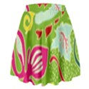 Green Organic Abstract High Waist Skirt View2