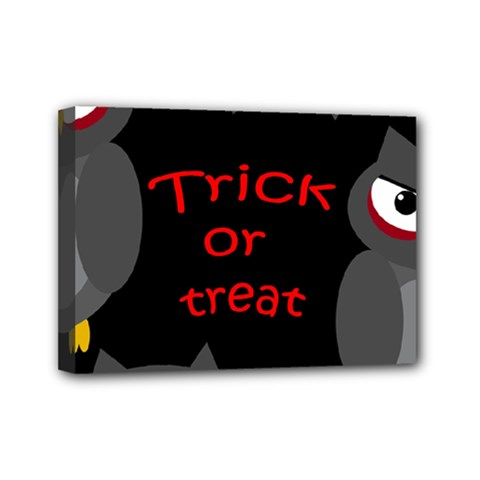 Trick Or Treat - Owls Mini Canvas 7  X 5 