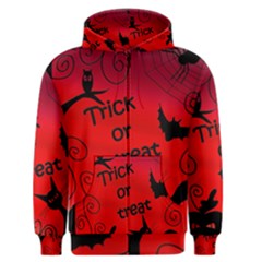 Trick Or Treat - Halloween Landscape Men s Zipper Hoodie by Valentinaart