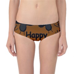 Happy Halloween - Bats On The Cemetery Classic Bikini Bottoms by Valentinaart