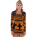 Happy Halloween - bats on the cemetery Women s Long Sleeve Hooded T-shirt View1