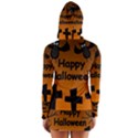 Happy Halloween - bats on the cemetery Women s Long Sleeve Hooded T-shirt View2