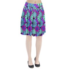 Vibrant Floral Collage Print Pleated Skirt by dflcprintsclothing