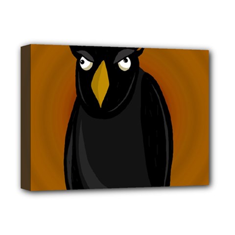 Halloween - Old Black Rawen Deluxe Canvas 16  X 12   by Valentinaart