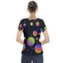 Colorful galaxy Short Sleeve Front Detail Top View2