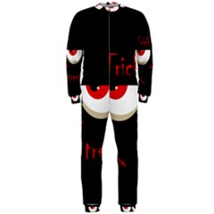 Halloween  trick Or Treat  - Monsters Red Eyes Onepiece Jumpsuit (men)  by Valentinaart