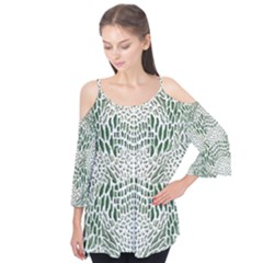 GREEN SNAKE TEXTURE Flutter Tees