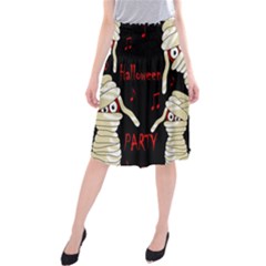 Halloween Mummy Party Midi Beach Skirt by Valentinaart