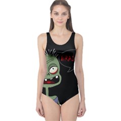 Halloween Zombie One Piece Swimsuit by Valentinaart