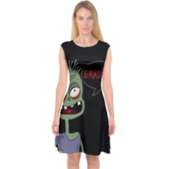 Halloween Zombie Capsleeve Midi Dress by Valentinaart