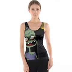 Halloween Zombie On The Cemetery Tank Top by Valentinaart