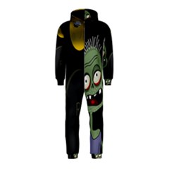 Halloween Zombie On The Cemetery Hooded Jumpsuit (kids) by Valentinaart