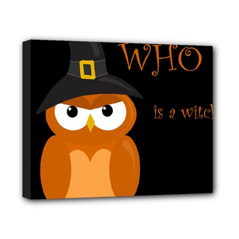 Halloween Witch - Orange Owl Canvas 10  X 8  by Valentinaart