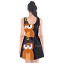 Halloween witch - orange owl Scoop Neck Skater Dress View2