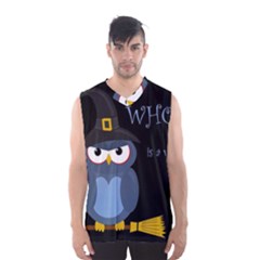 Halloween Witch - Blue Owl Men s Basketball Tank Top by Valentinaart