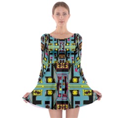 Dvd Long Sleeve Skater Dress