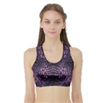 PINK REPTILE Sports Bra with Border