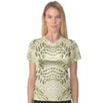 ALBINO REPTILE Women s V-Neck Sport Mesh Tee