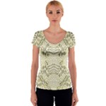 ALBINO REPTILE Women s V-Neck Cap Sleeve Top