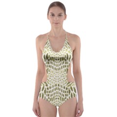 Albino Reptile Cut-out One Piece Swimsuit by RespawnLARPer