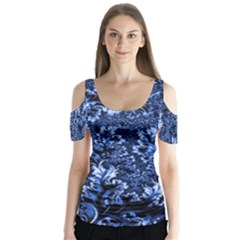 Amazing Fractal 31 D Butterfly Sleeve Cutout Tee 