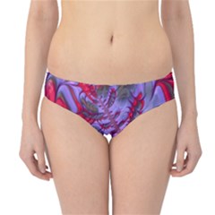 Freaky Friday Red  Lilac Hipster Bikini Bottoms by Fractalworld