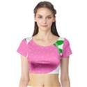 Strawberry Short Sleeve Crop Top (Tight Fit) View1