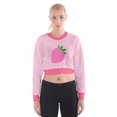 Strawberry Women s Cropped Sweatshirt by itsybitsypeakspider