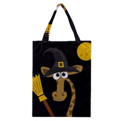 Halloween Giraffe Witch Classic Tote Bag by Valentinaart