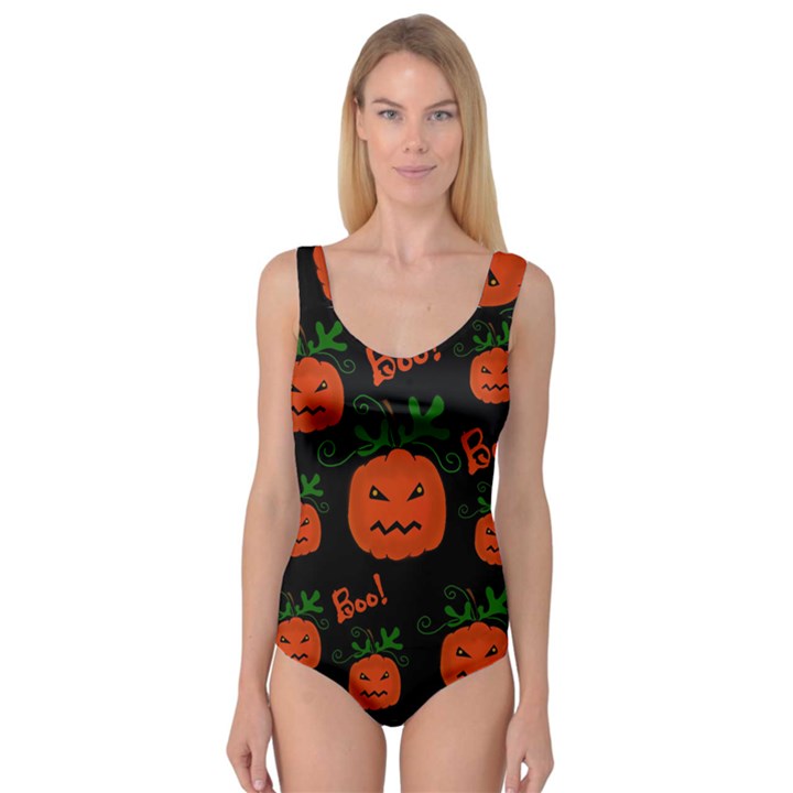 Halloween pumpkin pattern Princess Tank Leotard 