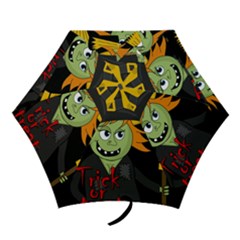 Halloween Witch Mini Folding Umbrellas by Valentinaart