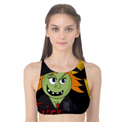 Halloween Witch Tank Bikini Top by Valentinaart
