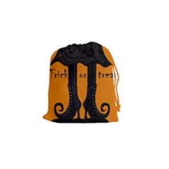 Halloween - Witch Boots Drawstring Pouches (small)  by Valentinaart