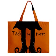 Halloween - Witch Boots Zipper Mini Tote Bag by Valentinaart
