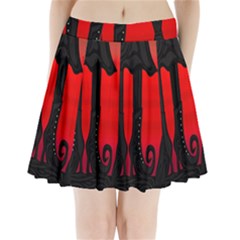 Halloween Black Witch Pleated Mini Skirt by Valentinaart