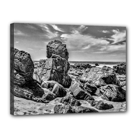 Rocks At Shore In Praia Malhada Jericoacoara Brazil Canvas 16  X 12  by dflcprints