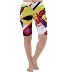 Abstract Art Cropped Leggings  by Valentinaart