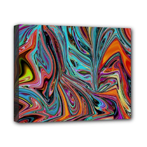 Brilliant Abstract In Blue, Orange, Purple, And Lime-green  Canvas 10  X 8  by digitaldivadesigns